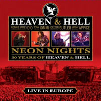 [Heaven and Hell Neon Nights: Live In Europe Album Cover]